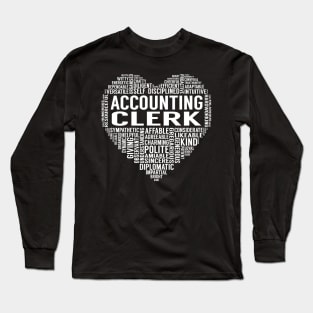 Accounting Clerk Heart Long Sleeve T-Shirt